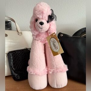 NWT Bestever Funny feet Pink Poodle Puppy Plush Toy